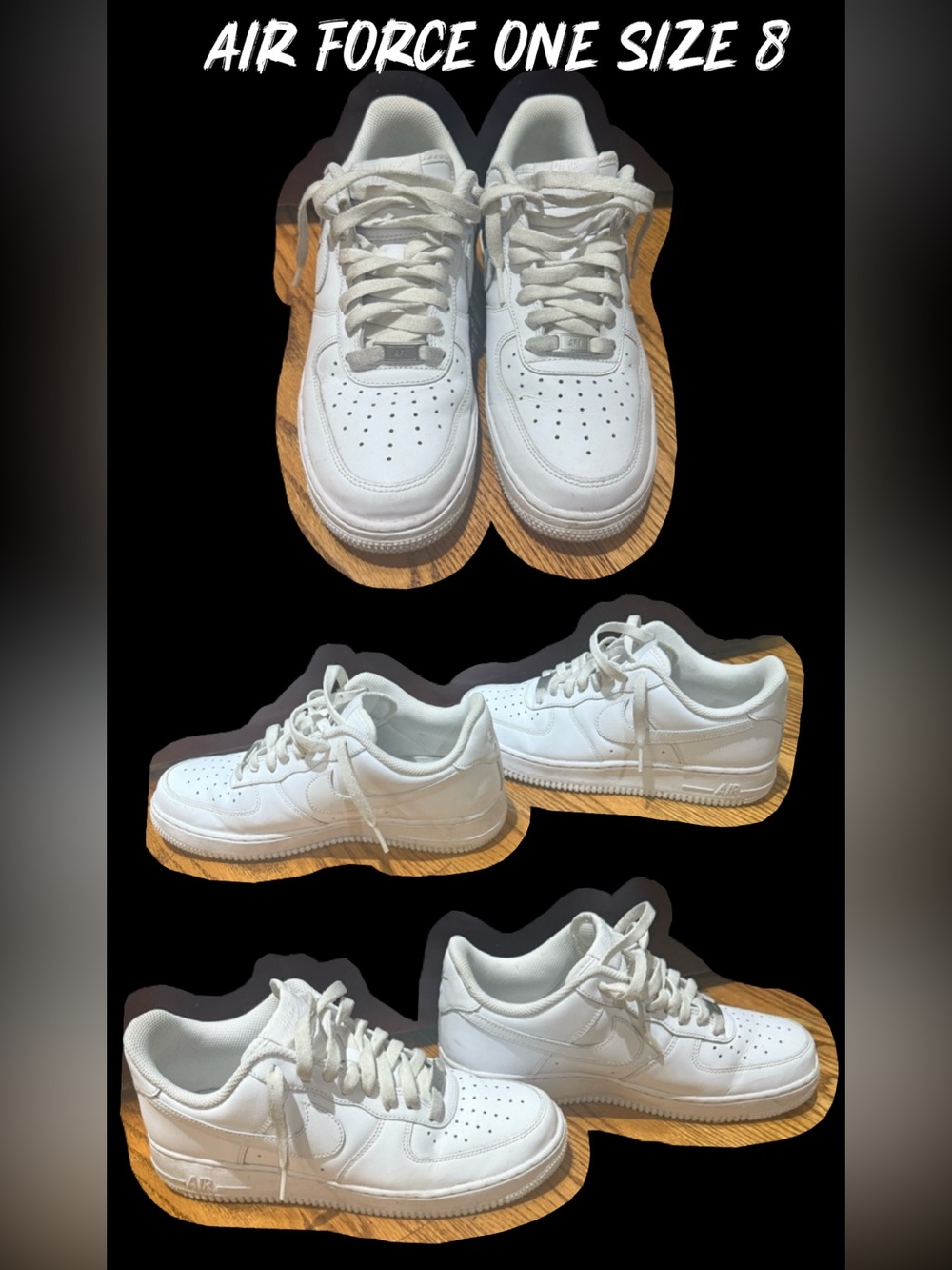 Nike White Low-Top Leather Sneakers - Picture 1 of 1